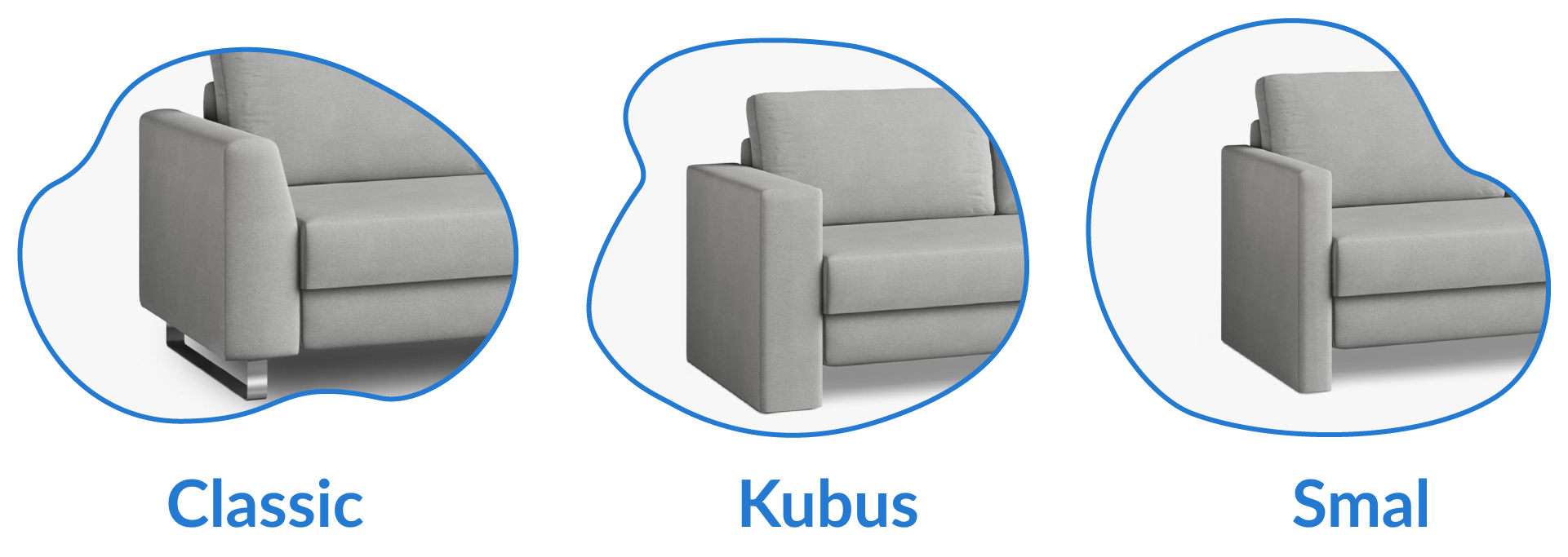 Bruno slaapbank varianten armleuningen